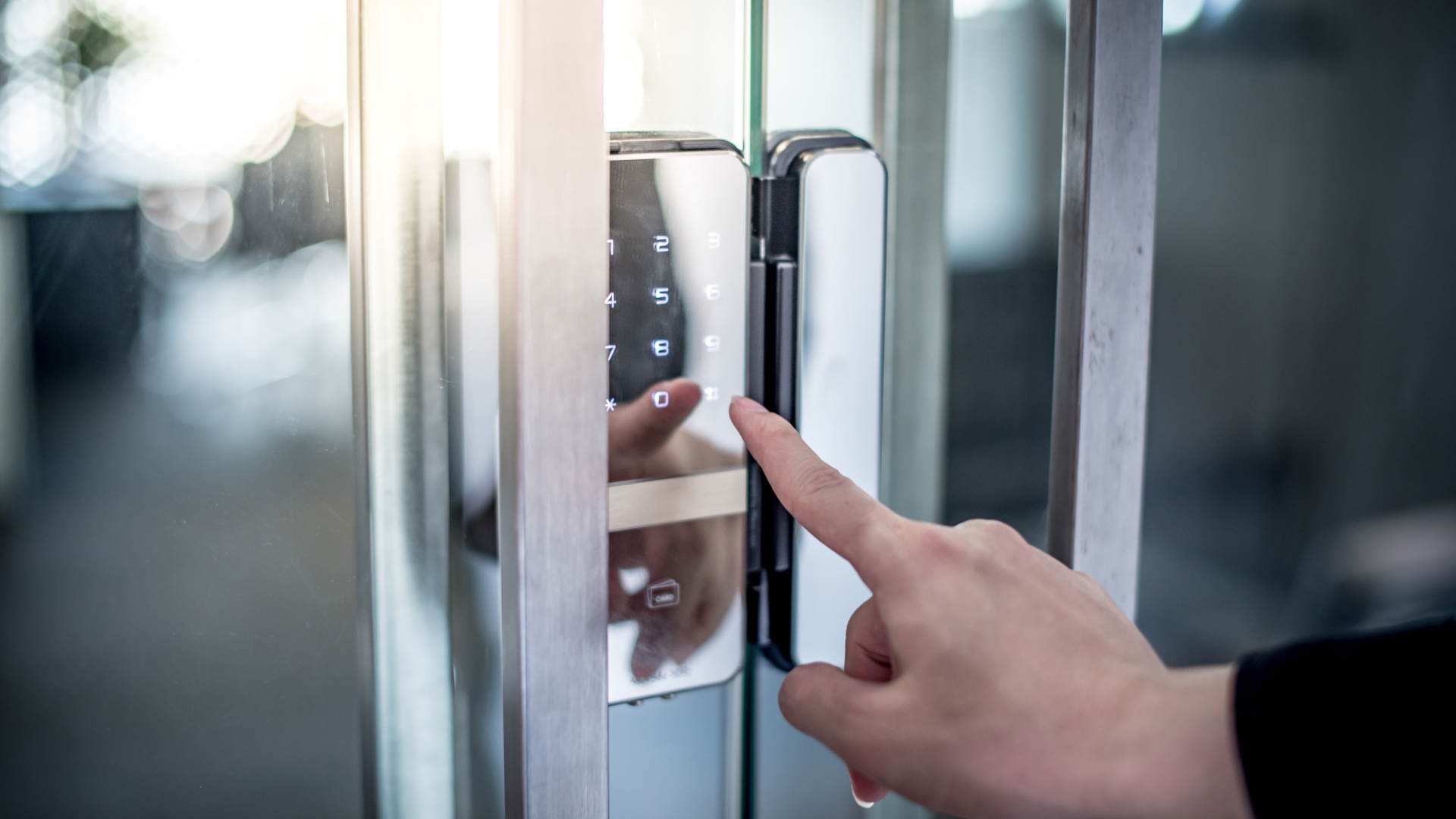 A smart lock as part of a commercial door hardware